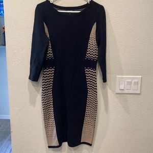 Black and brown winter dress
